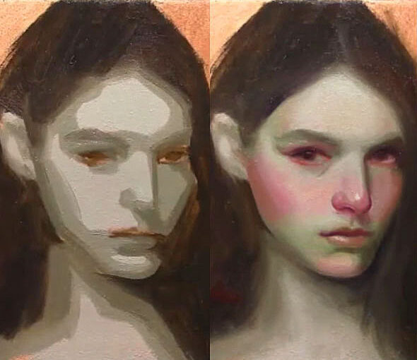 the three zones of color on the face