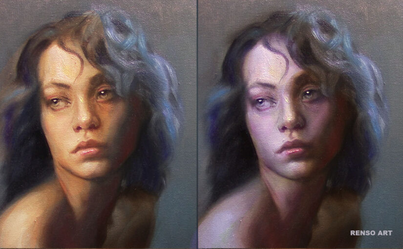 temperature on painting portraits